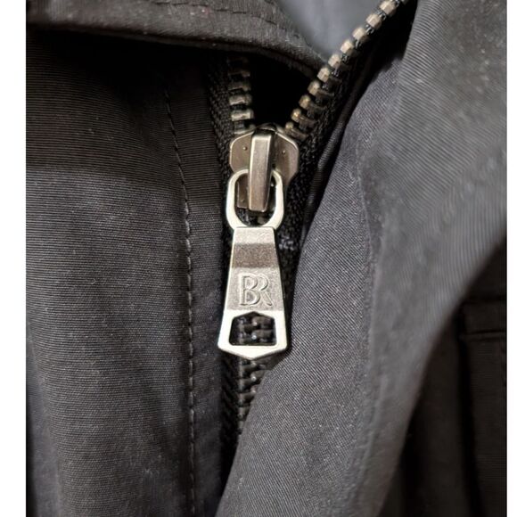 Banana Republic Black Quilted Field Jacket Men's S Faux Leather Trim - Picture 8 of 11